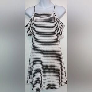 H&M Divided Black and White Striped Top